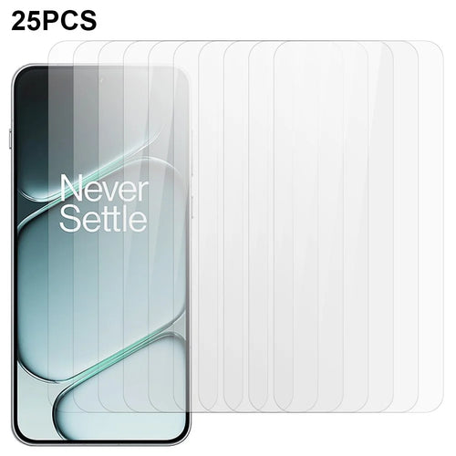 25Pcs For OnePlus 15R 5G / Ace 6T 5G / Ace 6 5G Screen Protector Full Glue Tempered Glass High Definition Film (NOT Complete Covering) (No Package, with Wipes Set, Dust-absorber, Guide Sticker) - 1