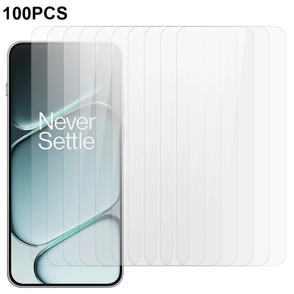 100Pcs For OnePlus 15R 5G / Ace 6T 5G / Ace 6 5G Screen Protector Full Glue Anti-Scratch Tempered Glass Film (NOT Complete Covering) (No Package, with Wipes Set, Dust-absorber, Guide Sticker) - 1