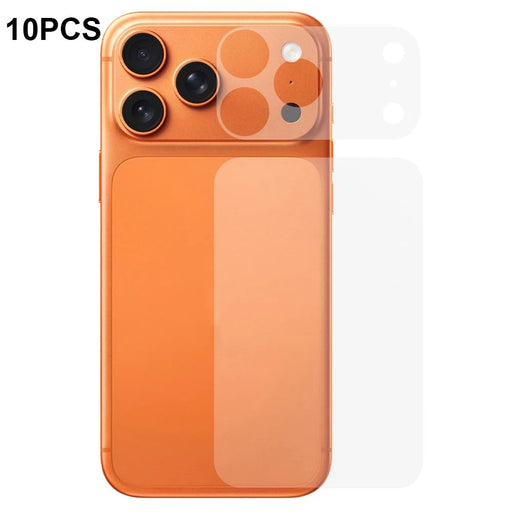 RURIHAI 10 Sets For iPhone 17 Pro Max Full Coverage Matte PET Protective Film Camera Lens Protector + Phone Back Cover Film - 1