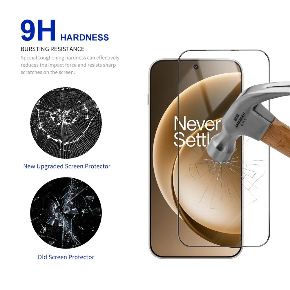 RURIHAI For OnePlus 15 5G Full Screen Protector Full Glue Secondary Hardening High Aluminium-Silicon Glass Film - 3