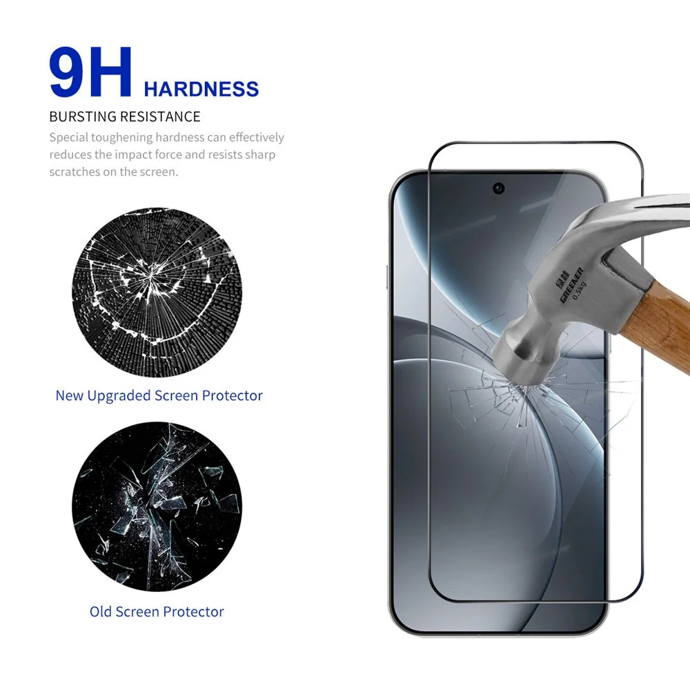 RURIHAI For Oppo Find X9 5G Full Screen Protector Full Glue Secondary Hardening High Aluminium-Silicon Glass Film - 3