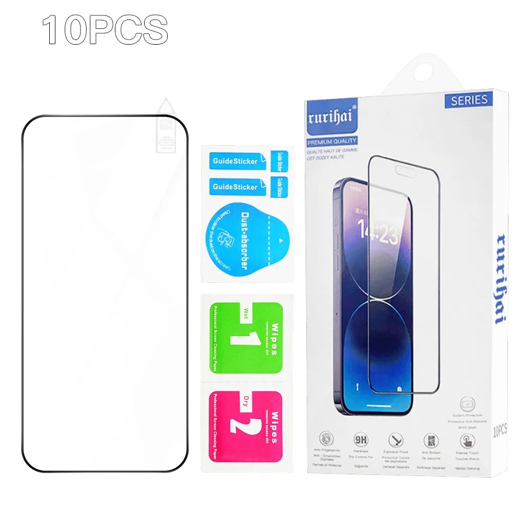 RURIHAI 10Pcs For Oppo Find X9 5G Full Glue High Aluminium-Silicon Glass Film 0.26mm 2.5D Full Screen Protector - 7