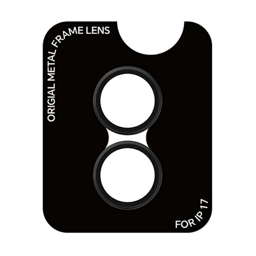 ROCK For iPhone 17 Full Coverage Camera Lens Protector Ultra Clear High Aluminium-Silicon Glass Lens Film - Black - 1