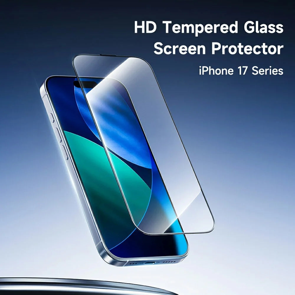 ROCK For iPhone 17 Pro Tempered Glass Full Screen Protector Silk Printing Ultra Clear Full Glue Film - 3