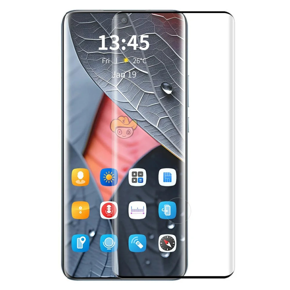 For Honor Magic8 Pro 5G Tempered Glass ENKAY HAT PRINCE Side Glue Full Screen Protector 3D Curved Clear Screen Film Support Fingerprint Unlock - 1