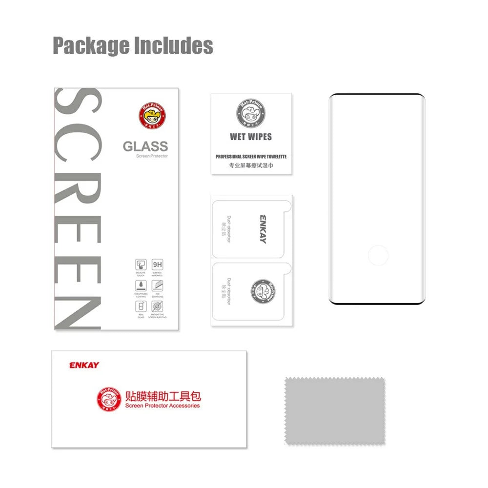 For Honor Magic8 Pro 5G Tempered Glass ENKAY HAT PRINCE Side Glue Full Screen Protector 3D Curved Clear Screen Film Support Fingerprint Unlock - 7