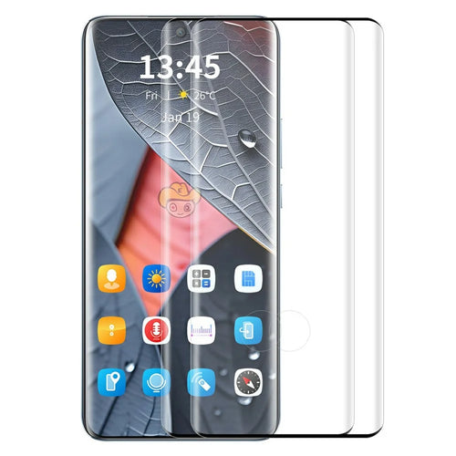 For Honor Magic8 Pro 5G 2Pcs Tempered Glass ENKAY HAT PRINCE Side Glue Full Screen Protector Clear Screen Film Support Fingerprint Unlock - 1