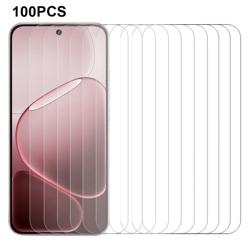 100Pcs For Oppo A6x 4G / A6x 5G / A6x 5G (India) / A6t 5G / A6t 4G / A6s 4G / A6s 5G / A6 4G / A6 5G (Global) Full Glue Tempered Glass (NOT Complete Covering) (No Package, w / Wipes, Dust-absorber, Guide Sticker) - 1