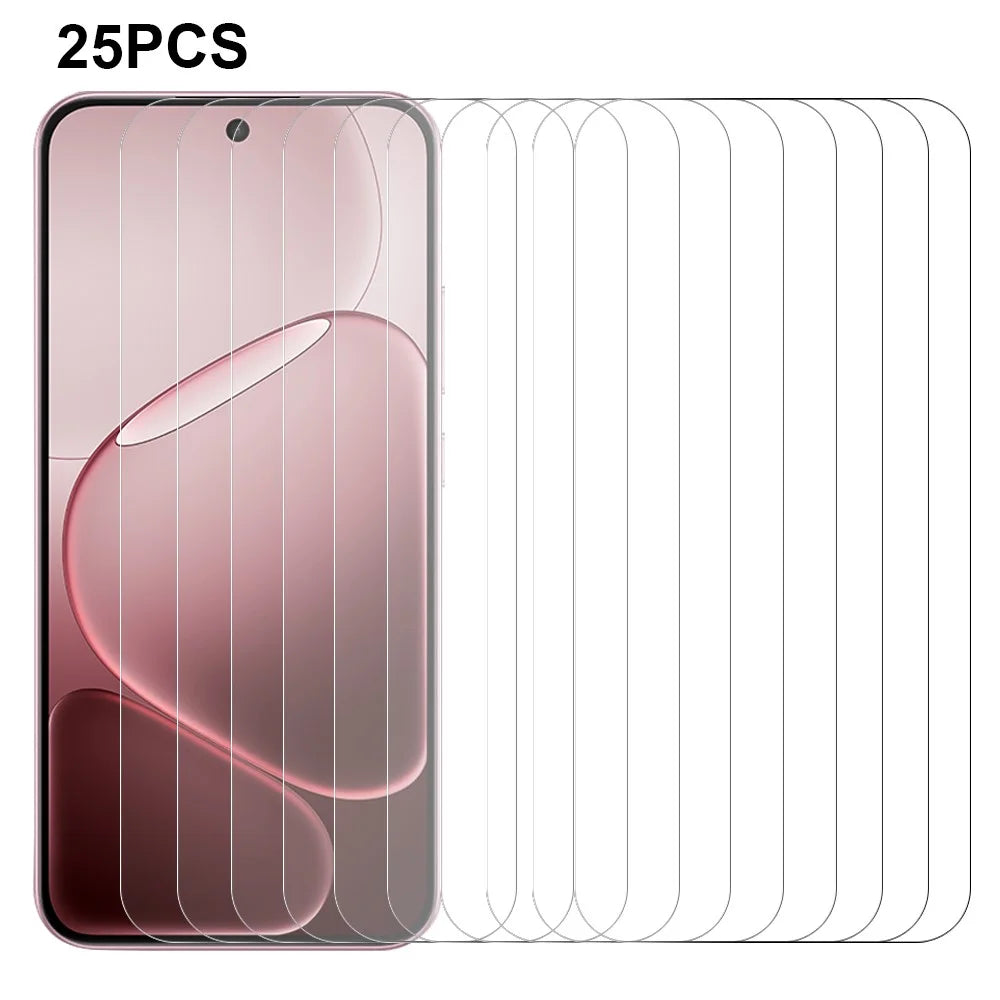 25Pcs For Oppo A6x 4G / A6x 5G / A6x 5G (India) / A6t 5G / A6s 4G / A6s 5G / A6 4G / A6 5G (Global) Screen Protector Full Glue Tempered Glass (NOT Complete Covering) (No Package, wWipes Set, Dust-absorber, Guide Sticker) - 1