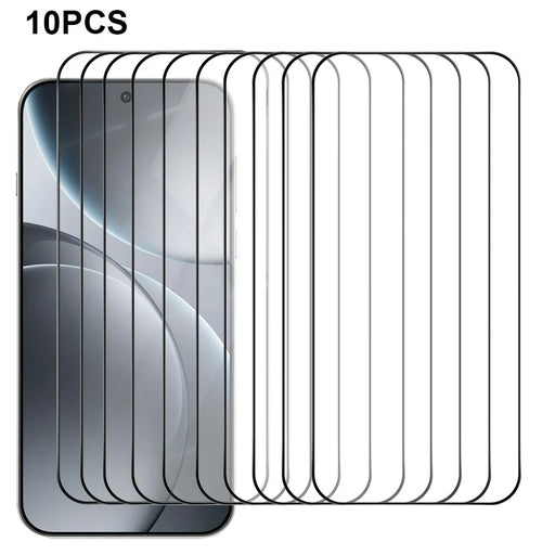 RURIHAI 10Pcs For Oppo Find X9 Pro 5G Full Glue Screen Protector High Aluminium Silicon Glass Film, Ultrasonic Fingerprint Unlock - 1