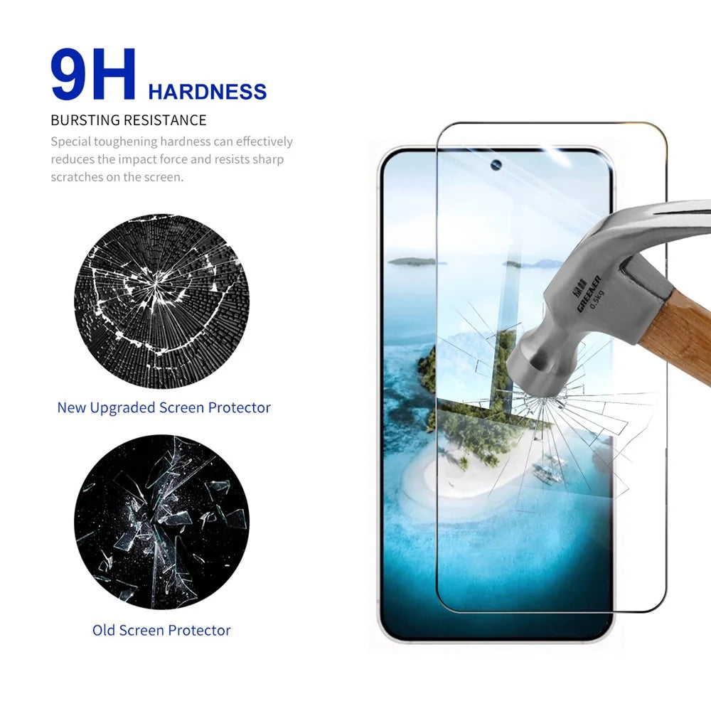 RURIHAI For Samsung Galaxy S26+ Full Glue Screen Protector High Aluminium Silicon Glass Film, Ultrasonic Fingerprint Unlock - 3