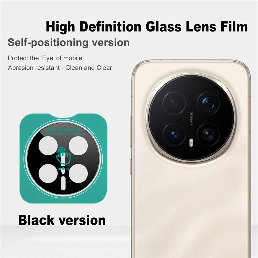 IMAK For Honor Magic8 Pro 5G Tempered Glass Full Coverage Camera Lens Protector with Self Positioning Frame (Black Version) - 3