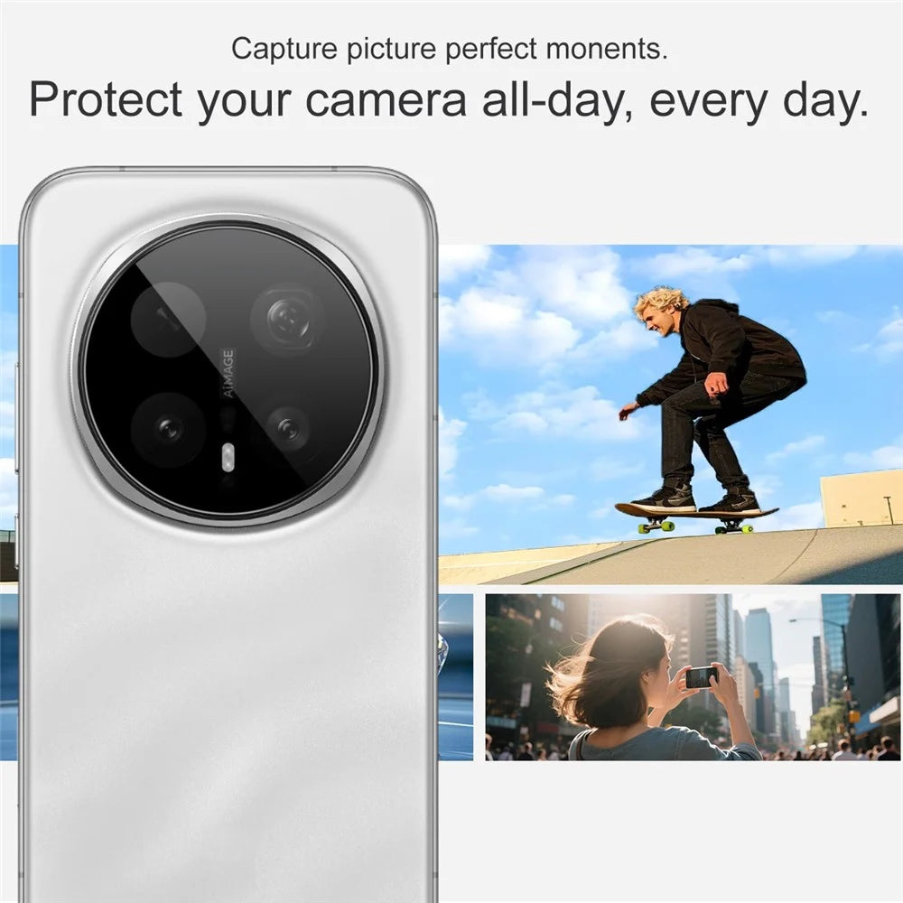 IMAK For Honor Magic8 Pro 5G Tempered Glass Full Coverage Camera Lens Protector with Self Positioning Frame (Black Version) - 6