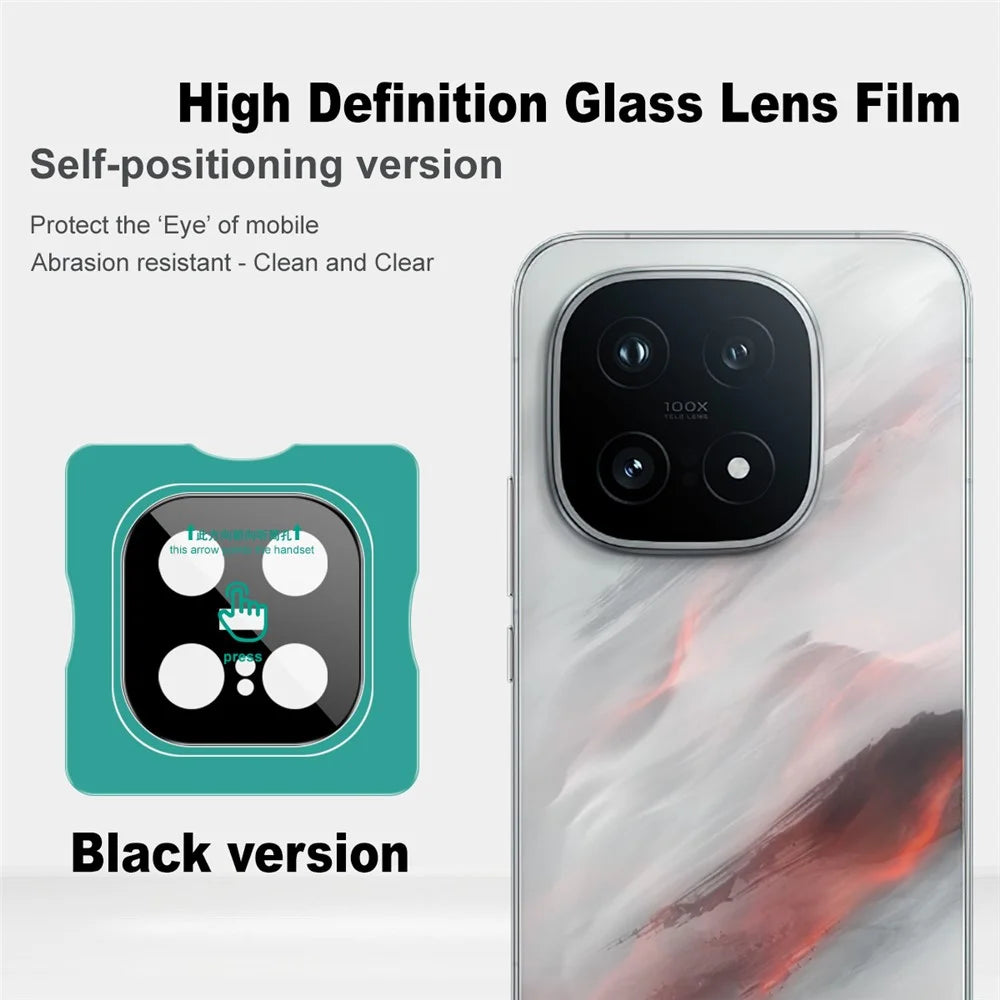 IMAK For vivo iQOO 15 5G Tempered Glass Full Coverage Camera Lens Protector with Self Positioning Frame (Black Version) - 3