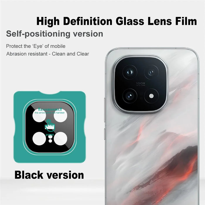 IMAK For vivo iQOO 15 5G Tempered Glass Full Coverage Camera Lens Protector with Self Positioning Frame (Black Version) - 3