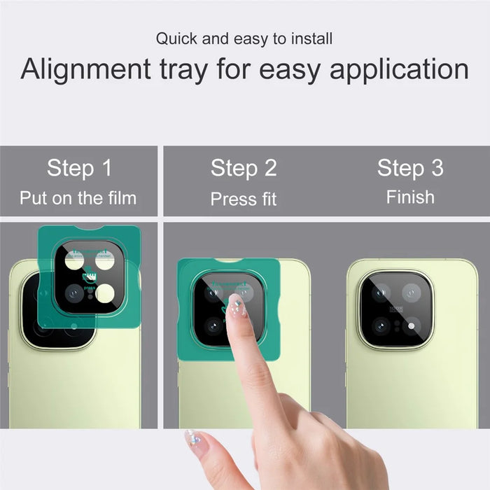 IMAK For vivo iQOO 15 5G Tempered Glass Full Coverage Camera Lens Protector with Self Positioning Frame (Black Version) - 5
