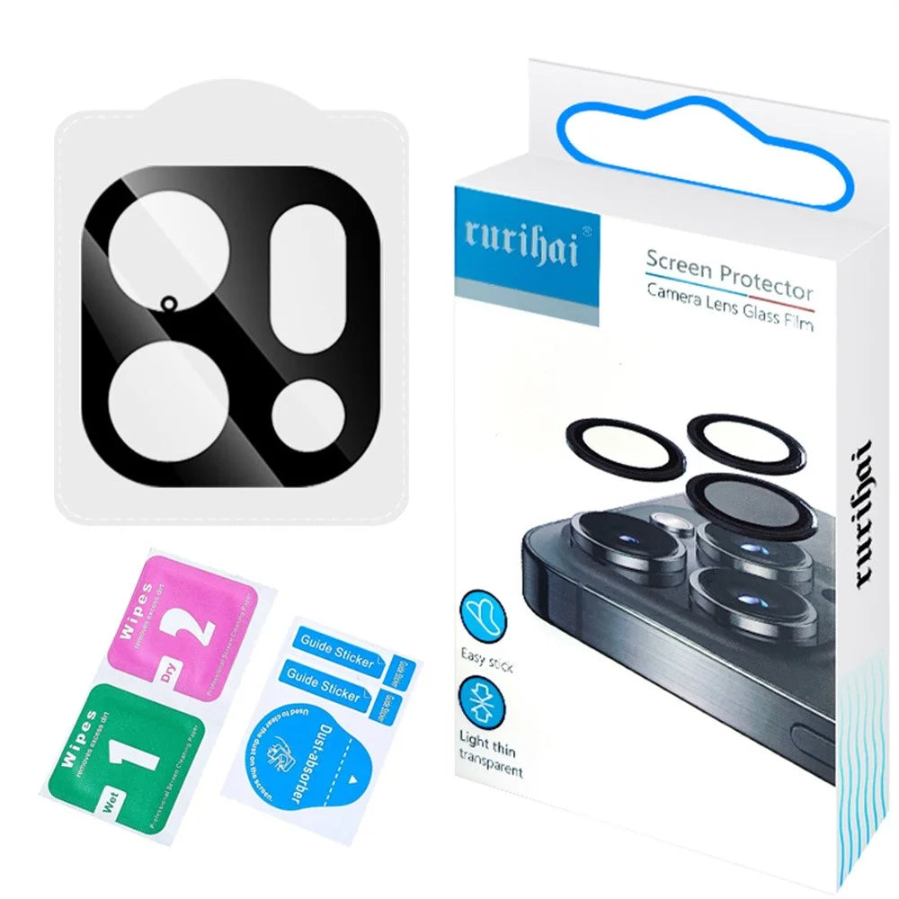 RURIHAI For Oppo Find X9 Pro 5G Camera Lens Protector High Aluminium-silicon Glass Silk Printing Lens Film, Full Coverage - 5