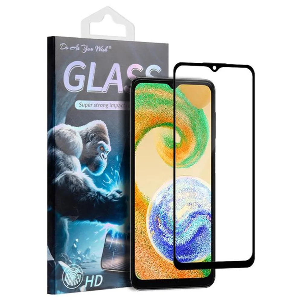 DO AS YOU WISH Screen Protector For Samsung Galaxy A04 4G (164.4mm)  /  A04e 4G  /  A04s 4G (164.7mm) Silk Printing Full Glue High Aluminum-silicon Glass Film - 1