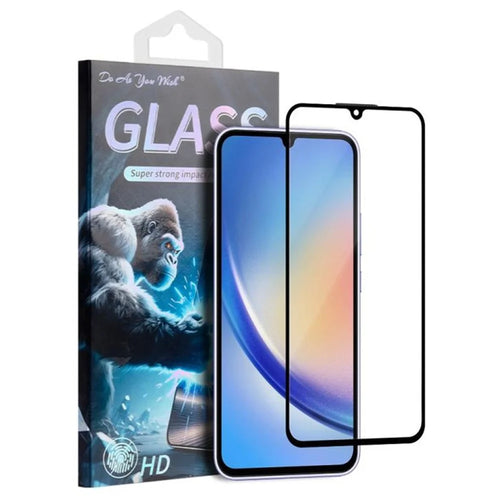 DO AS YOU WISH For Samsung Galaxy A34 5G Screen Protector Silk Printing Full Glue High Aluminum-silicon Glass Film - 1