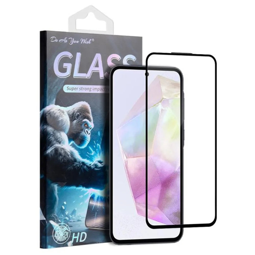 DO AS YOU WISH For Samsung Galaxy A35 5G Screen Protector Silk Printing Full Glue High Aluminum-silicon Glass Film - 1