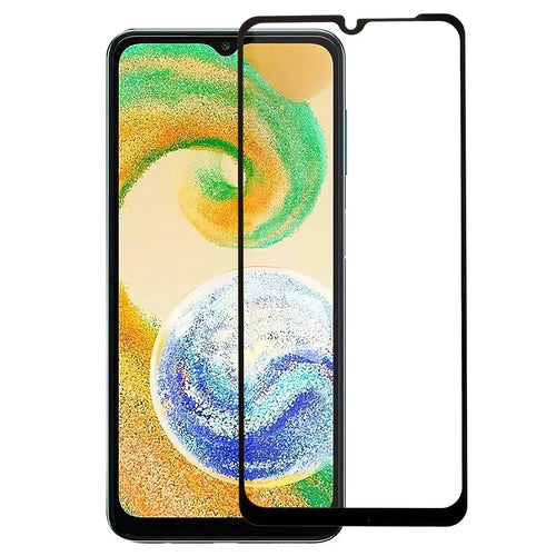 For Samsung Galaxy A04s 4G (164.7mm) Full Covering Full Glue Silk Printing Black Edge Tempered Glass Screen Film - 1