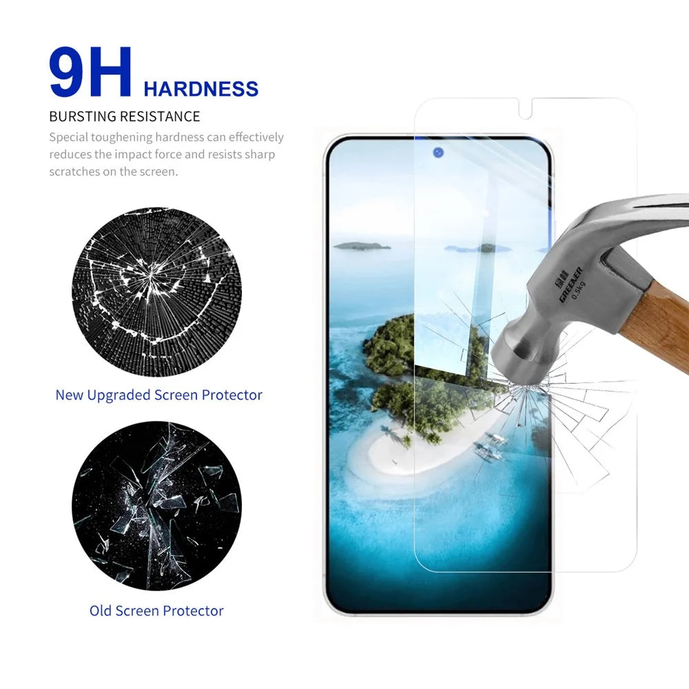 RURIHAI For Samsung Galaxy S26+ 0.18mm Screen Protector HD Clear Full Glue High Aluminium-silicon Glass Film (Fingerprint Unlock) (NOT Complete Covering) - 3