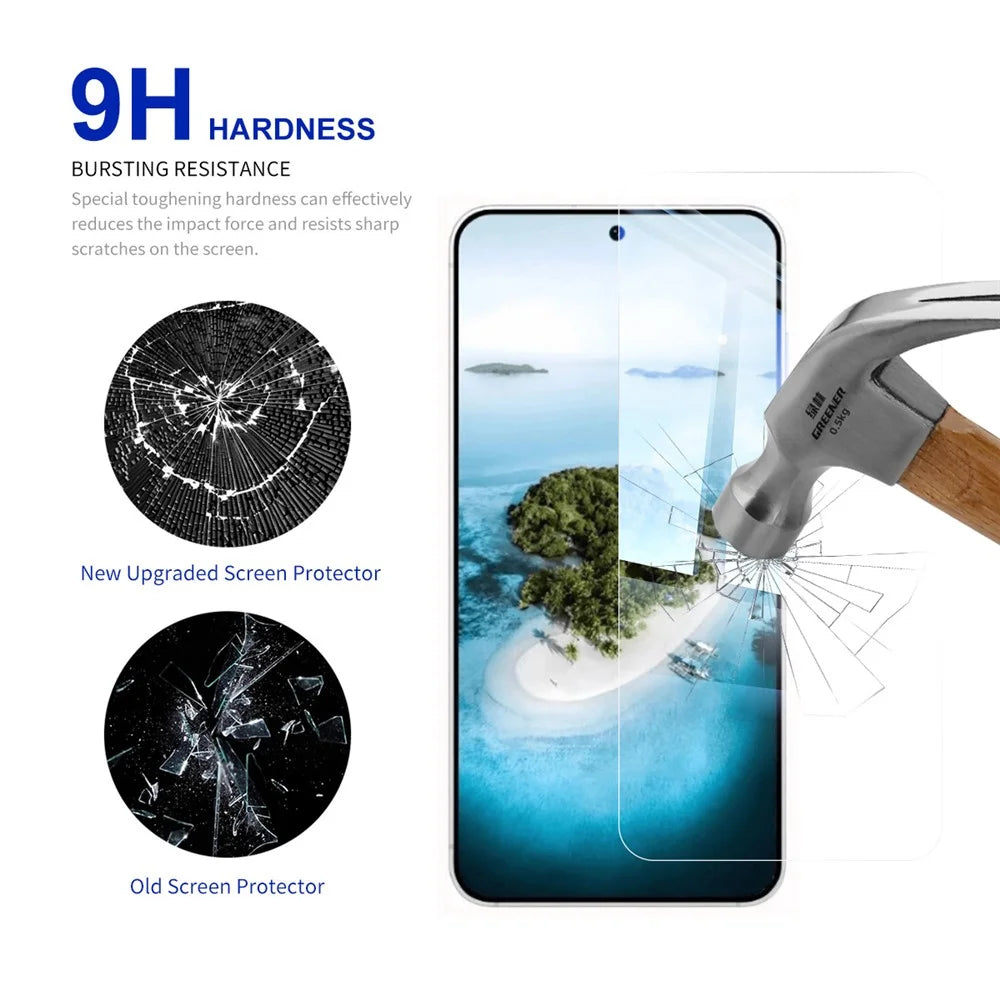 RURIHAI 10Pcs for Samsung Galaxy S26 0.18mm Screen Protector HD Clear Full Glue High Aluminium-silicon Glass Film (Fingerprint Unlock) (NOT Complete Covering) - 3