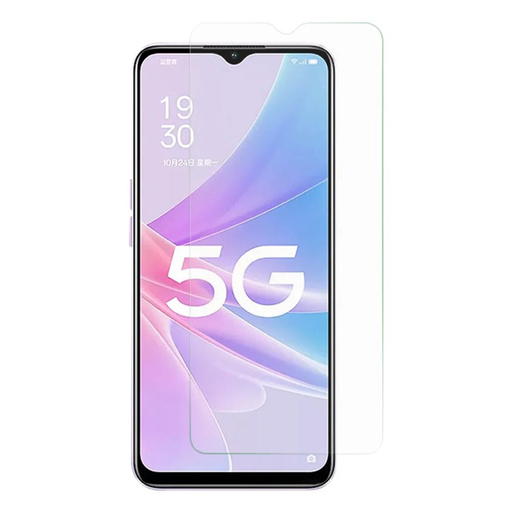 For Oppo A58 5G Transparent Clear Tempered Glass Screen Protector 0.3mm Arc Edge Scratch Resistant Film - 1