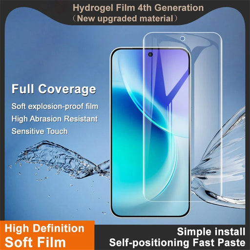 IMAK Hydrogel Film 4th For vivo X300 5G / Find X9s Pro 5G Full Screen Protector Ultra Clear Full Glue Soft TPU Film (Fingerprint Unlock) - Transparent - 2