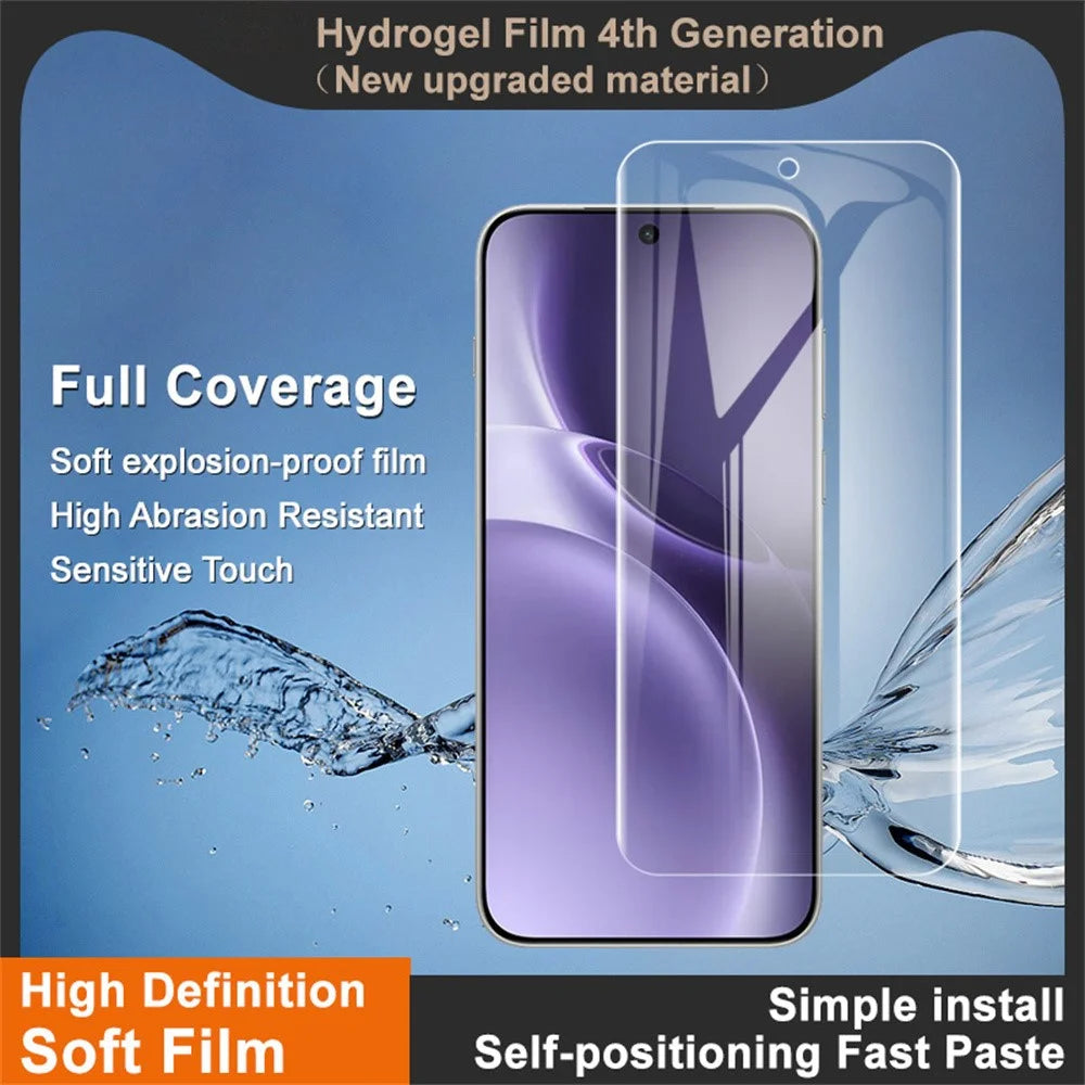 IMAK Hydrogel Film 4th For vivo X300 Pro 5G / X300s 5G Full Screen Protector Ultra Clear Full Glue Soft TPU Film (Fingerprint Unlock) - Transparent - 2