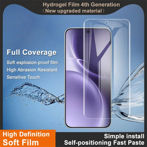 IMAK Hydrogel Film 4th For vivo X300 Pro 5G / X300s 5G Full Screen Protector Ultra Clear Full Glue Soft TPU Film (Fingerprint Unlock) - Transparent - 2