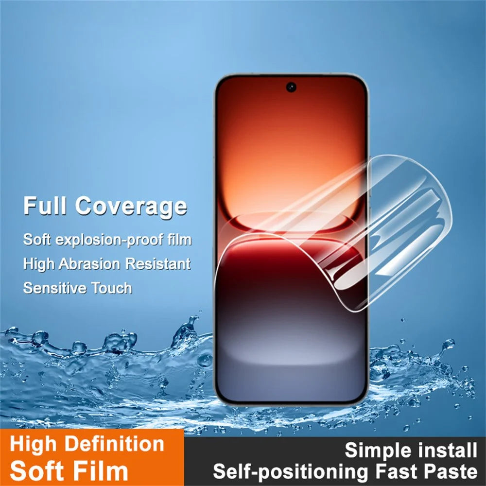 IMAK Hydrogel Film 4th For vivo iQOO 15 5G Full Screen Protector Ultra Clear Full Glue Soft TPU Film (Fingerprint Unlock) - Transparent - 2