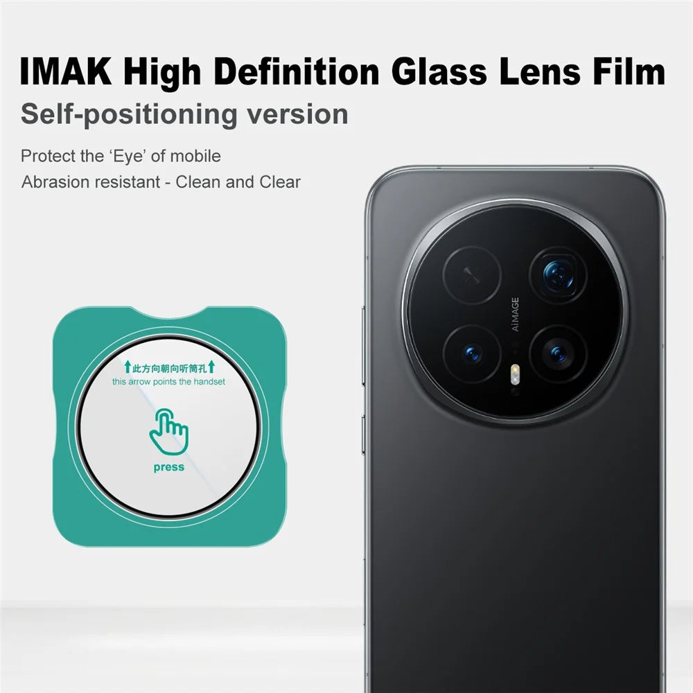 IMAK For Honor Magic8 Pro 5G Camera Lens Protector Tempered Glass Lens Film with Self Positioning Frame - 3