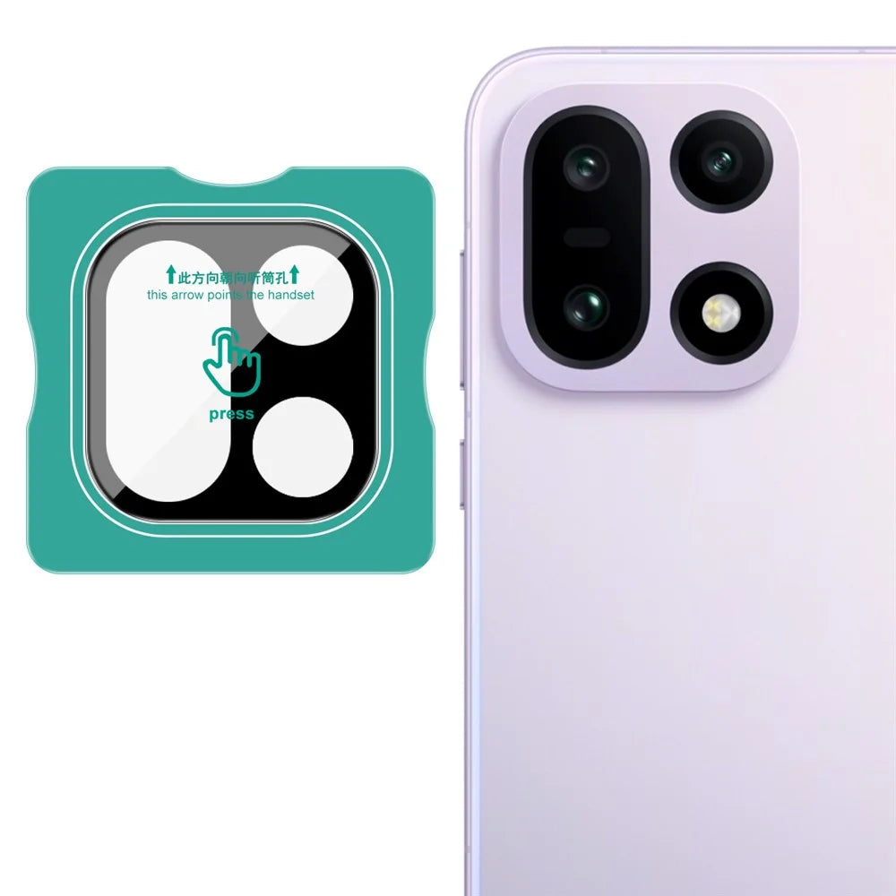 IMAK For OnePlus 15 5G Tempered Glass Camera Lens Protector with Self Positioning Frame (Black Version) - 3