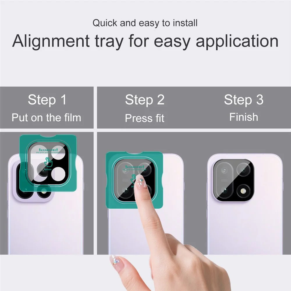 IMAK For OnePlus 15 5G Tempered Glass Camera Lens Protector with Self Positioning Frame (Black Version) - 5