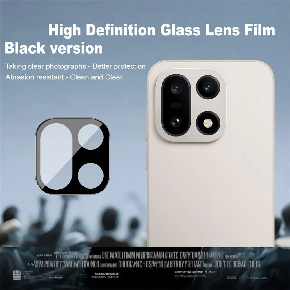 IMAK For OnePlus 15 5G Camera Lens Protector Tempered Glass HD Clear Lens Film (Black Version) - 2