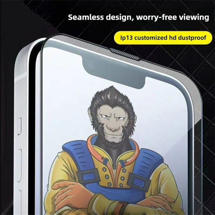 10Pcs For iPhone 17 Full Screen Protector 300C Large Arc Anti Static Silk Printing HD Clear Tempered Glass Film - 2