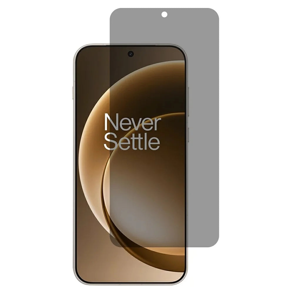 For OnePlus 15 5G Anti Spy Full Screen Protector Arc Edge Full Glue High Aluminium-silicon Glass Film (Fingerprint Unlock) - 1