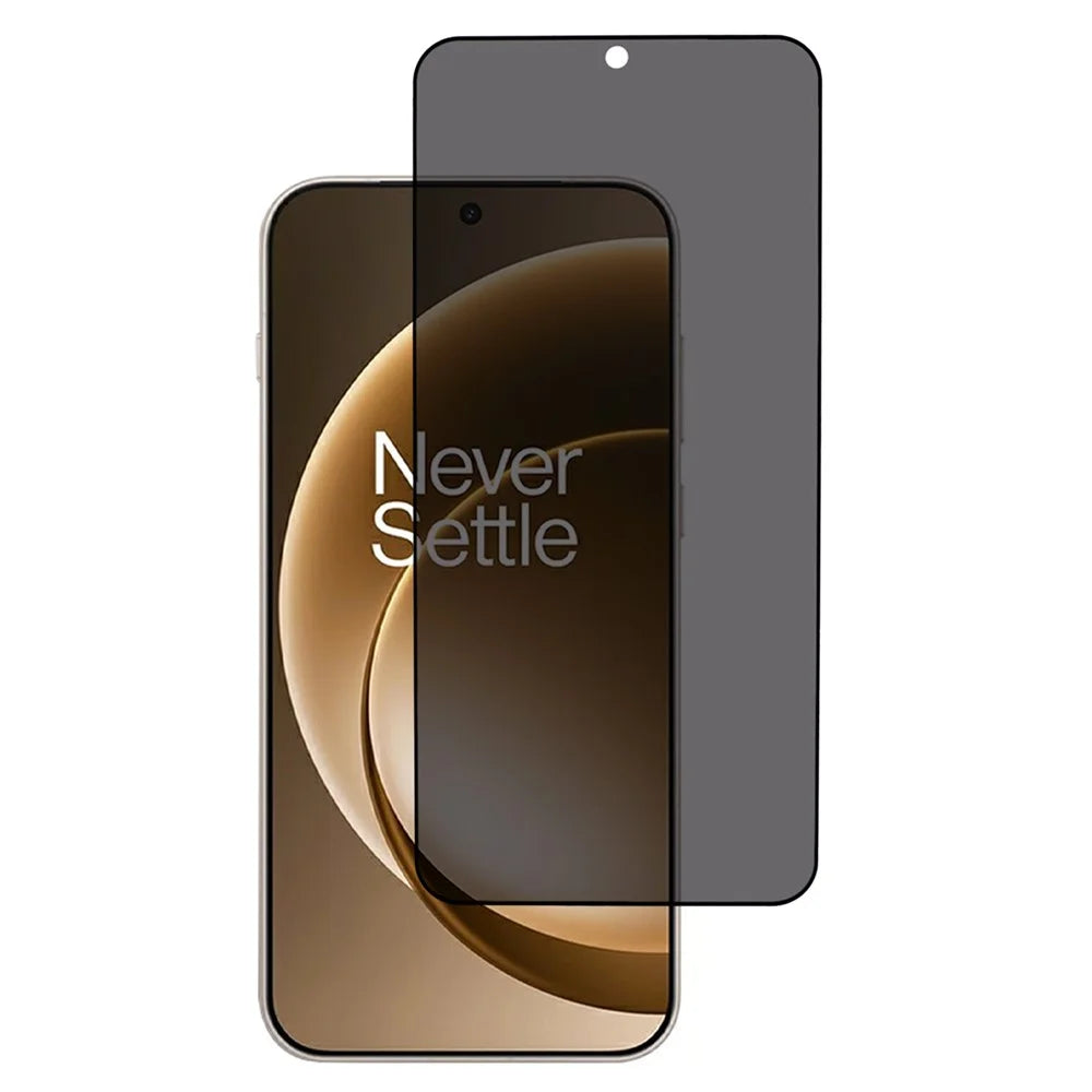 For OnePlus 15 5G Anti Spy Privacy Screen Protector 2.5D Arc Edge Full Glue Full Cover High Aluminium-silicon Glass Film (Fingerprint Unlock) - 1