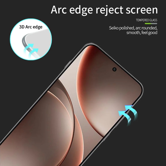 MOFI For Oppo Find X9 5G Screen Protector  9H 3D Curved Tempered Glass Film - Black - 2
