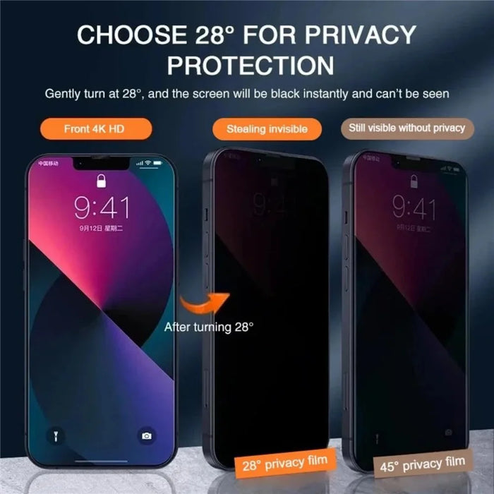 10PCS For iPhone 17 Anti Spy Privacy Full Screen Protector Black Edge High Aluminium-silicon Glass Film - 5
