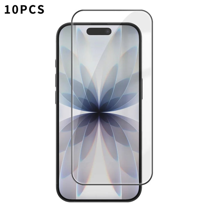10PCS For iPhone 17 HD Full Screen Protector Silk Printing Black Edge High Aluminium-silicon Glass Film - 1