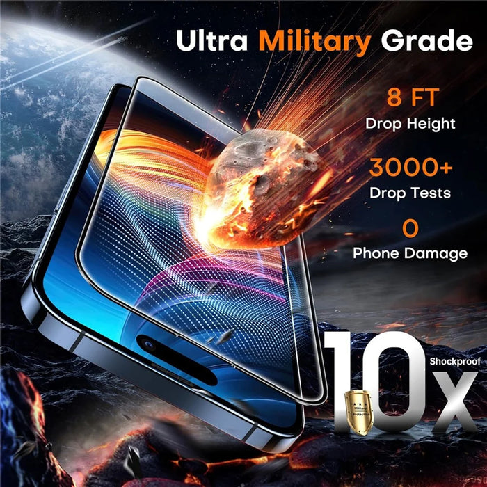 10PCS For iPhone 17 HD Full Screen Protector Silk Printing Black Edge High Aluminium-silicon Glass Film - 7