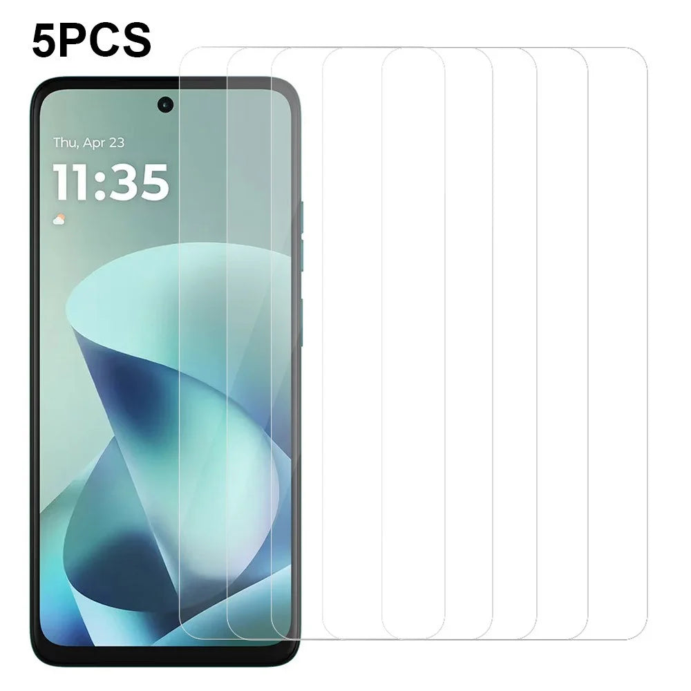 5Pcs For Motorola Moto G57 Power 5G Front Screen Protector 0.3mm 2.5D Tempered Glass Clear Film - 1