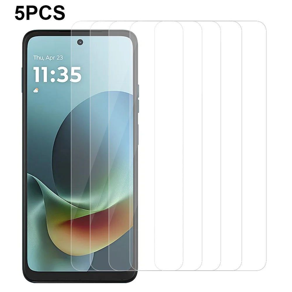 5Pcs For Motorola Moto G Play (2026) 5G Front Screen Protector 0.3mm 2.5D Tempered Glass Clear Film - 1