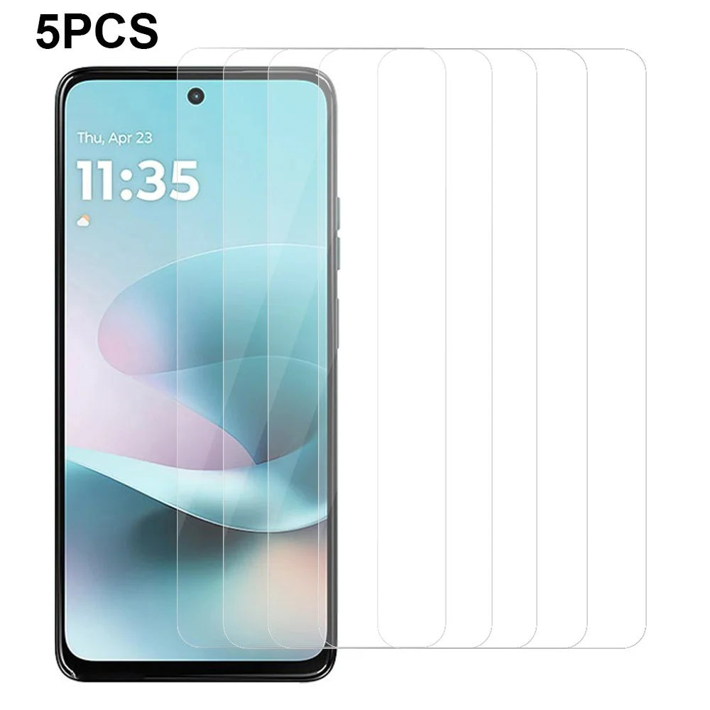 5Pcs For Motorola Moto G67 Power 5G Front Screen Protector 0.3mm 2.5D Tempered Glass Clear Film - 1