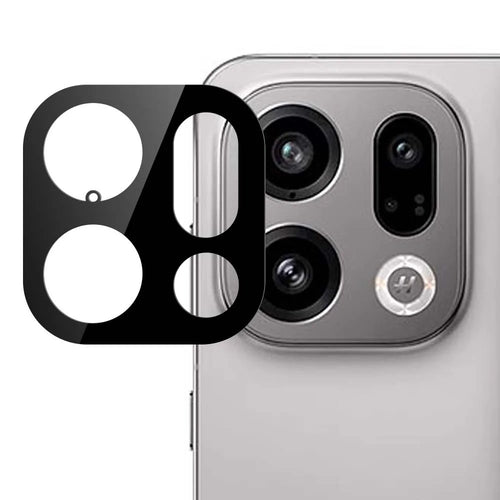 For Oppo Find X9 5G Camera Lens Protector with Black Circle Design Tempered Glass Full Coverage Lens Film - 1