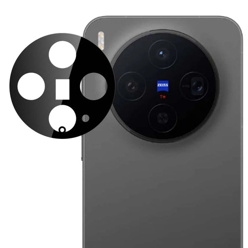 For vivo X300 5G Camera Lens Protector with Black Circle Design Tempered Glass Full Coverage Lens Film - 1