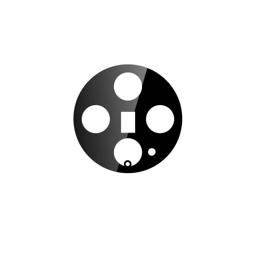 For vivo X300 5G Camera Lens Protector with Black Circle Design Tempered Glass Full Coverage Lens Film - 2