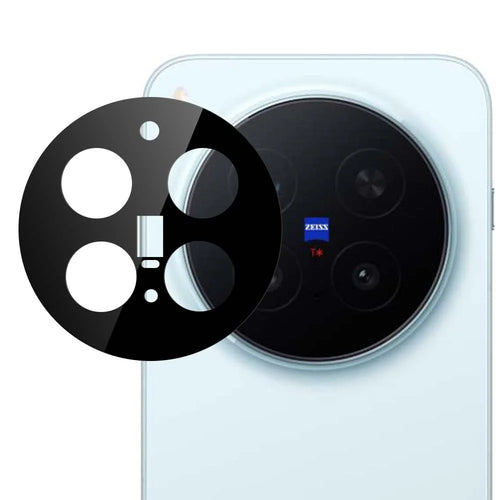 For vivo X300 Pro 5G Camera Lens Protector with Black Circle Design Tempered Glass Full Coverage Lens Film - 1
